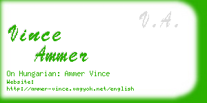 vince ammer business card